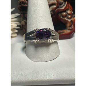 Sterling Amethyst Colored Ring